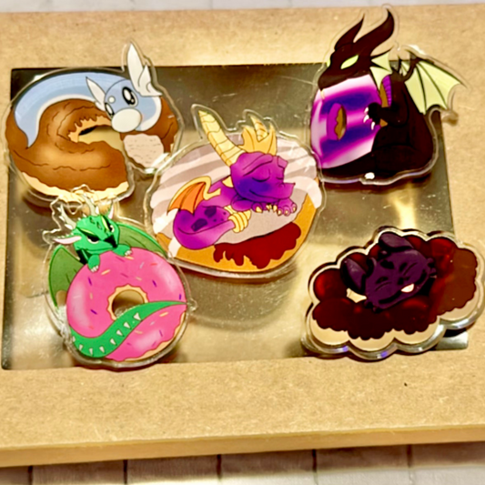Dragons and Donuts Pins Full Box
