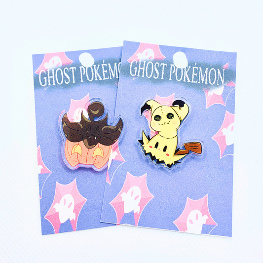 Ghost Pokemon Acrylic Pins