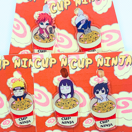 Cup Ninja Acrylic Pin Set